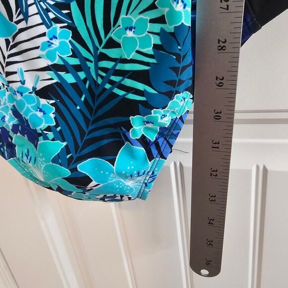 Christina Blue Krista Swimsuit Womens Size 24 Blue Floral One Piece Adjustable - Picture 9 of 14
